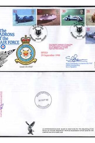 RAFFDC61 Speed Signed by Wing Commander S.G. Barnes