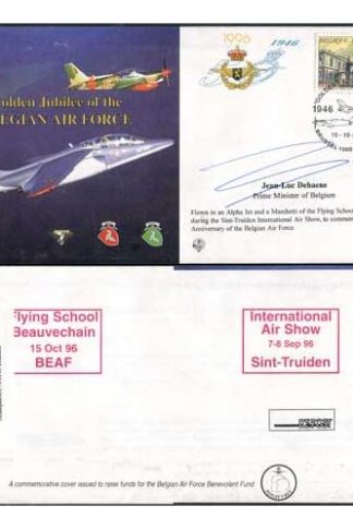 JS(CC)20d Golden Jubilee of the Belgian Air Force Signed by Jean-Luc Dehaene (A)