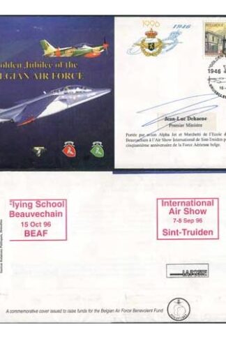 JS(CC)20d Golden Jubilee of the Belgian Air Force Signed by Jean-Luc Dehaene (B)