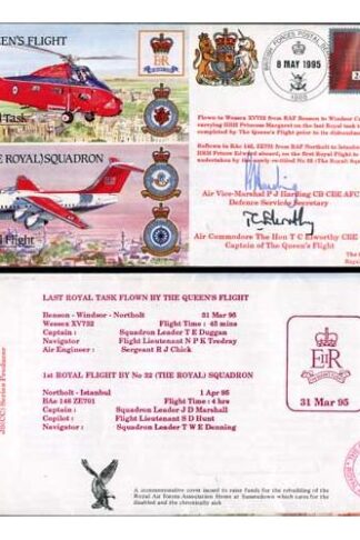 JS(CC)2d The Queens Flight Last Royal Tast Signed P.J Harding T.C Elworthy (A)