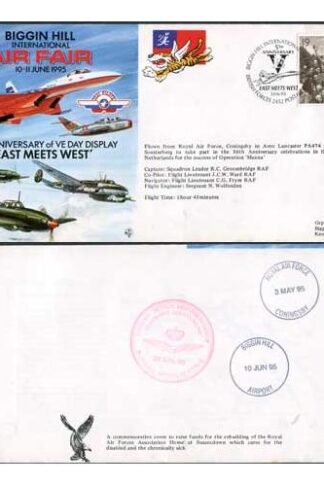 JS(CC)1a 50th Ann of VE Day Display East Meets West Standard Cover