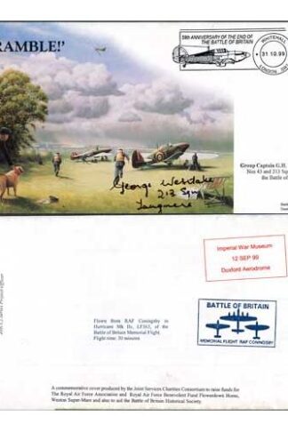 JS(CC)65AD Scramble Signed by Group Captain G.H Westlake