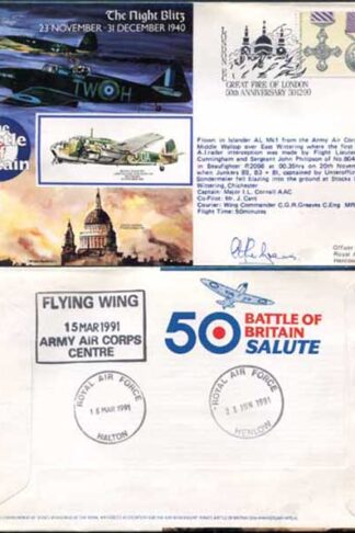 RAFA20 The Night Blitz Signed by Wing Commander C.G.R. Greaves