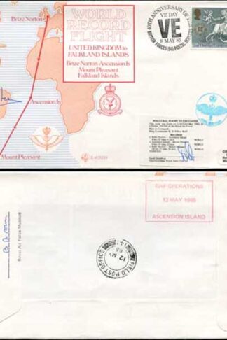 RD5a UK to Falkland Islands Signed by Crew Member and David Hamilton (A)
