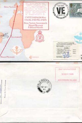RD5a UK to Falkland Islands Signed by Crew Member and David Hamilton (B)