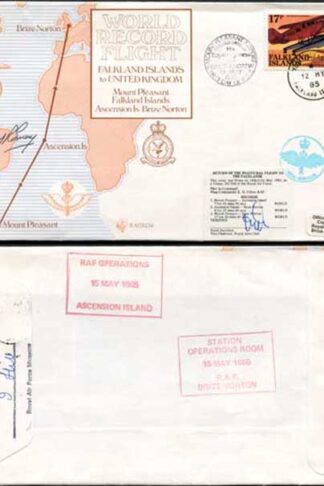 RD6a Falkland Islands to UK Signed by Pilot/Crew Member (C)