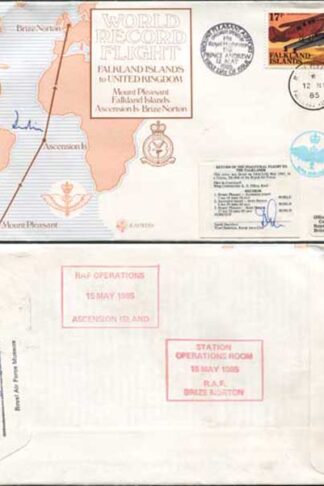 RD6a Falkland Islands to UK Signed by Pilot/Crew Member