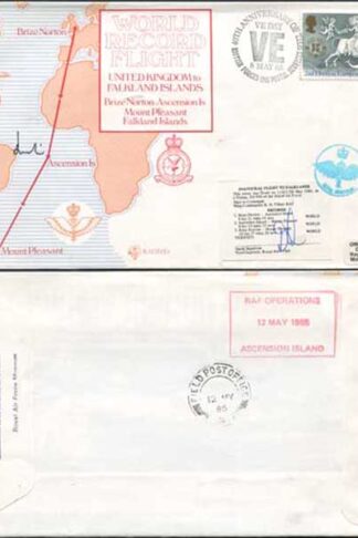RD5a UK to Falkland Islands Signed by Crew Member and David Hamilton (C)