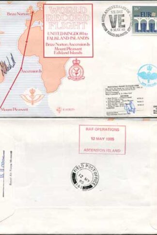 RD5a UK to Falkland Islands Signed by Crew Member and David Hamilton (D)