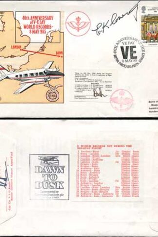 RD7a 40th Ann of V-Day World records Signed by Pilots and Vice-Chairman