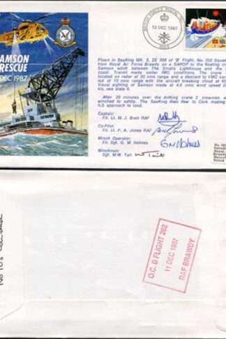 RD12 Samson Rescue Signed by All 4 Members of the Sea Kings Crew (A)