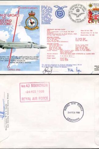 RD13 John O Groats to Lands end Record Signed by Pilot and Navigator