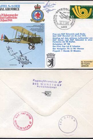 RAFSP1b Staffel Nr 18 Der RAF Pilot and Navigator Signed