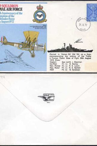 RAF5b No.9 Squadron RAF Pilot Signed (A)