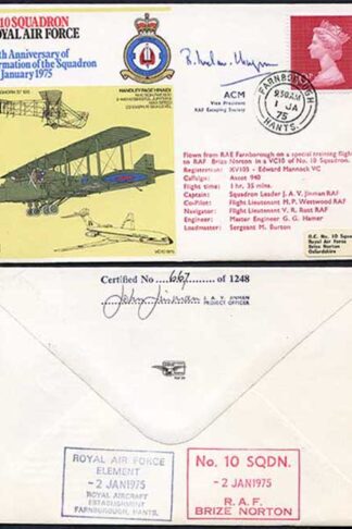 RAF29d No.10 Squadron RAF Signed by ACM Sir Ronald Ivelaw-Chapman (A)
