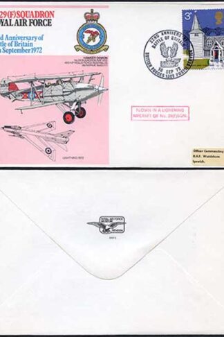 RAF6a No.29(F) Squadron Standard Cover 3p Church Stamp