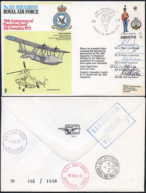 RAF28b No.202 Squadron RAF Signed by R.G. Reekie and Flight Commanders