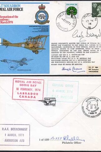 RAF22c No.27 Squadron RAF Signed by Chaz Bowyer and Sir Hugh Chance (A)