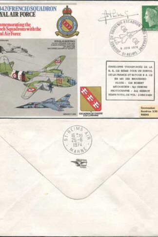 RAFSP4b No.342 (French) Squadron RAF Pilot Signed