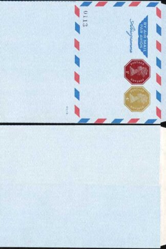 ASP112 4p and 1p Stamped to order Airmail Letter sheet format G Mint