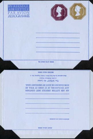 ASP83 4p and 1p Stamped to order Airmail Letter sheet format D Mint RARE