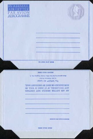 ASP77 5p pale violet Stamped to order Airmail Letter sheet format D Mint