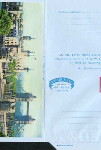 APS4 6d Pictorial View of the Houses of Tower Bridge Air Mail Letter Sheet Mint