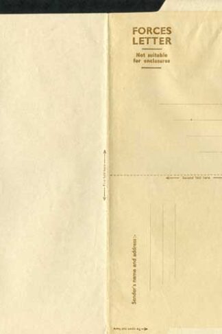 APF5b 1 1/2d Brown Forces Airmail Lettersheet Dotted Address lines Mint
