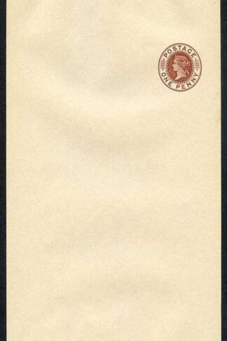 WP12 QV 1d Brown Newspaper Wrapper Stamp LW3 Size B Mint
