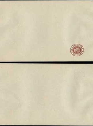 WP12 QV 1d Brown Newspaper Wrapper Stamp LW3 Size B Mint