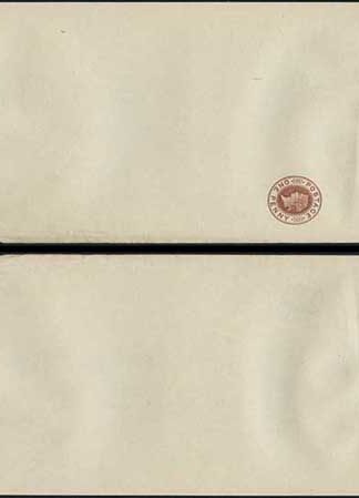 WP12 QV 1d Brown Newspaper Wrapper Stamp LW3 Size B Mint