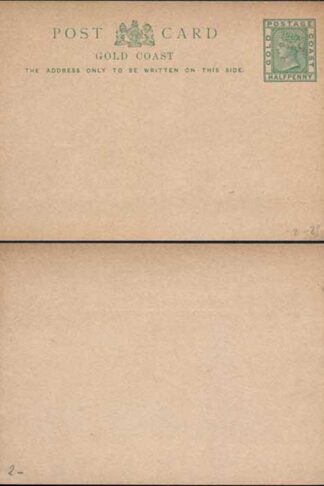 Gold Coast QV 1/2d Postcard mint