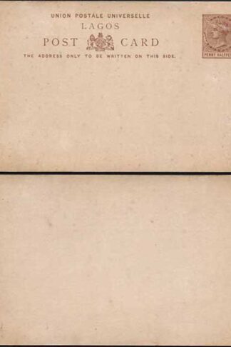 Lagos QV 1/2d Postcard mint