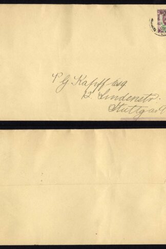 ES31 KEVII 1d Carmine with 1 1/2d stamp on printed OROYA BROWNHILL envelope
