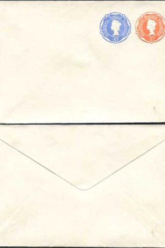 ESCP885 QEII 1/2d orange and 4d Blue Stamp To Order Envelope Mint