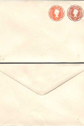 ESC887 2d Brown and 1/2d Orange Tudor Rose Design Stamped to Order Envelope Sup