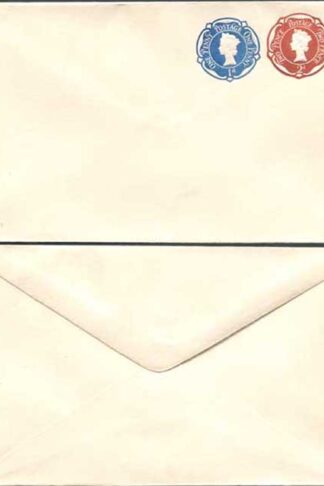 ESCP888 2d Brown and 1d Blue Tudor Rose Design Stamped to Order Envelope Superb
