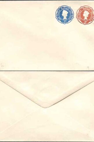 ESCP888 2d Brown and 1d Blue Tudor Rose Design Stamped to Order Envelope Superb