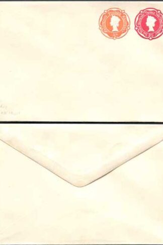 ESC891 2 1/2d Carmine and 1/2d Orange Stamped to Order Envelope