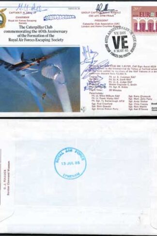 ES38d 40th Ann of RAF Escaping Society Signed by Dell and Randle and Crew (A)
