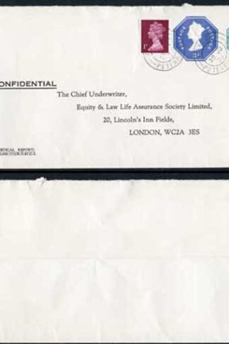 ESCP1001 1/2p and 3p Stamped to Order De la Rue Envelope used