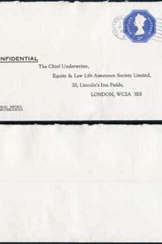ESCP1001 1/2p and 3p Stamped to Order De la Rue Envelope used