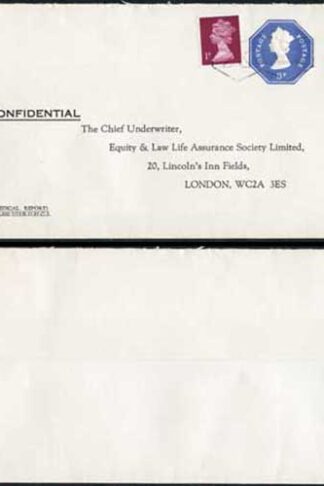 ESCP1001 1/2p and 3p Stamped to Order De la Rue Envelope used