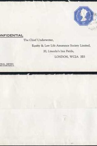 ESCP1001 1/2p and 3p Stamped to Order De la Rue Envelope used