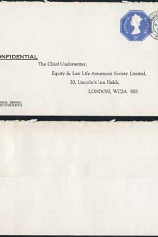 ESCP1001 1/2p and 3p Stamped to Order De la Rue Envelope used