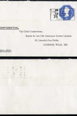 ESCP1001 1/2p and 3p Stamped to Order De la Rue Envelope used