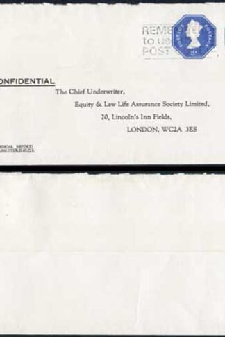ESCP1001 1/2p and 3p Stamped to Order De la Rue Envelope used