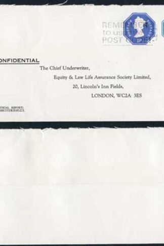 ESCP1001 1/2p and 3p Stamped to Order De la Rue Envelope used