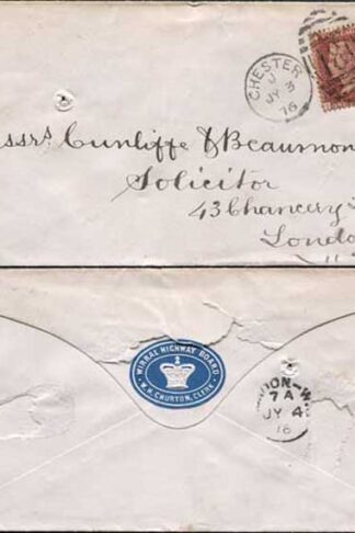 Penny Plate 171 on cover with Wirral Highway Board seal