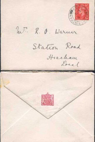 KGVI 2 1/2d on cover from Sandringham inc letter